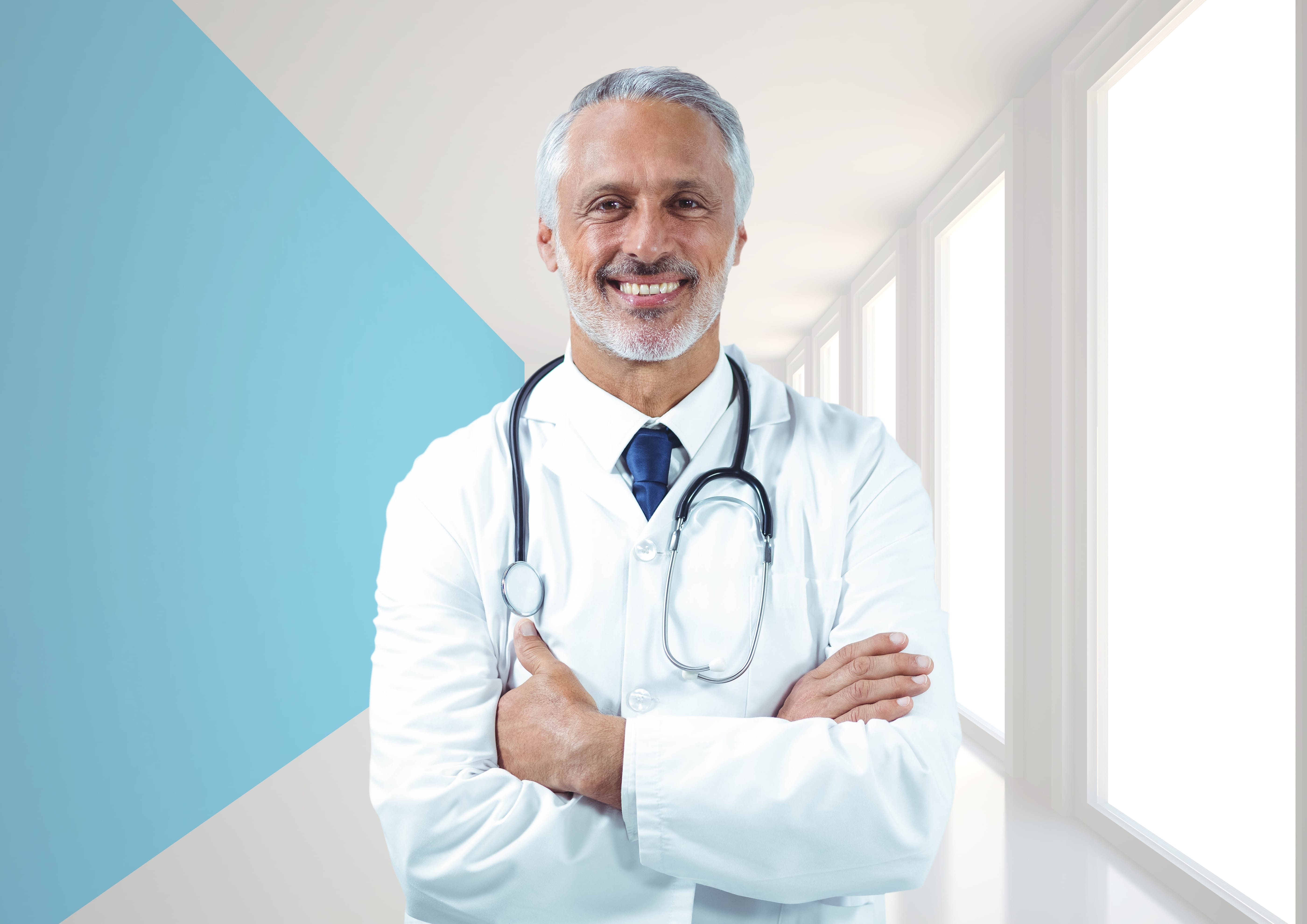 Doctor standing with arms crossed