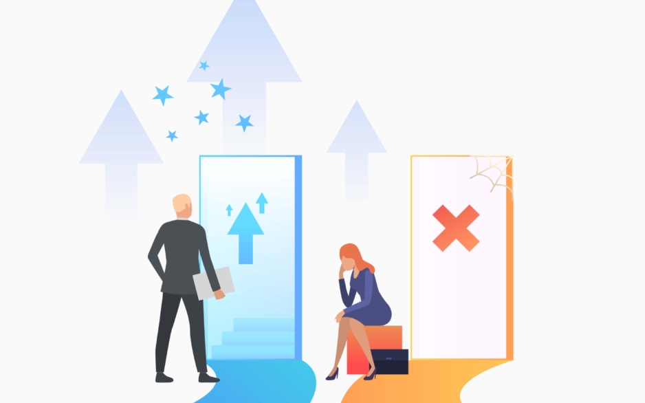 Businesspeople making career Struggling to stand out?