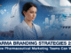 A promotional image with a doctor and the title "PHARMA BRANDING STRATEGIES 2025.